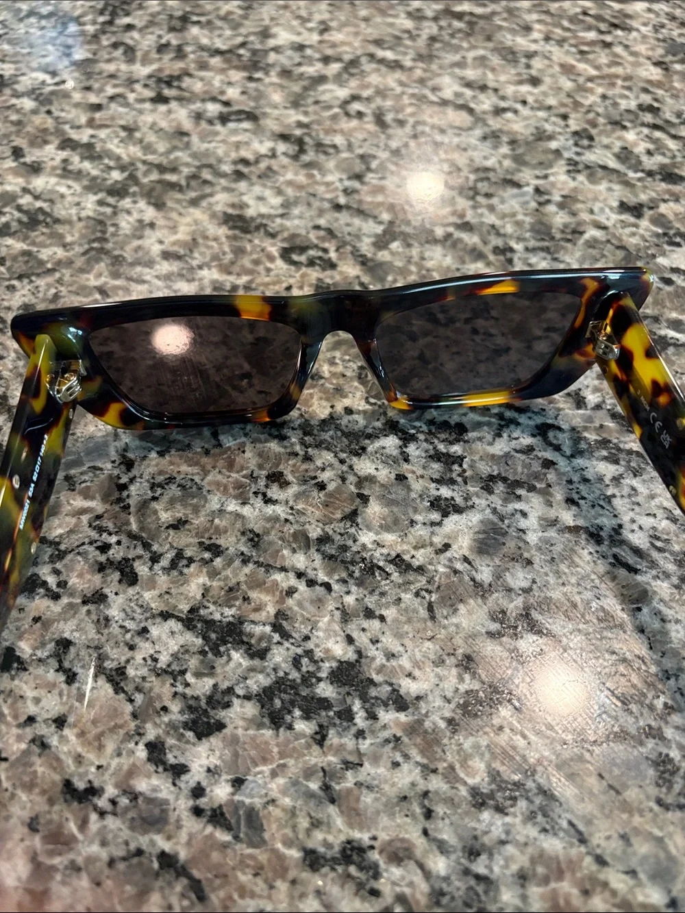 NWT MCM Women’s Tortoiseshell Square Sunglasses with Brown Leather Case